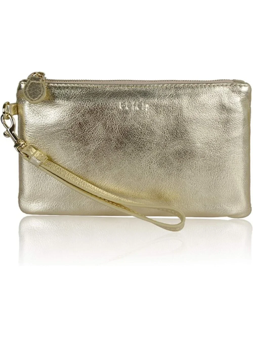 Genuine Leather RFID Blocking Wristlet Clutch Cell Phone Wallet for Women